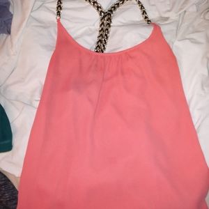 Beaded tank top strings shirt